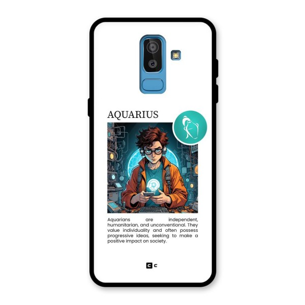 Admire Aquarius Glass Back Case for Galaxy J8