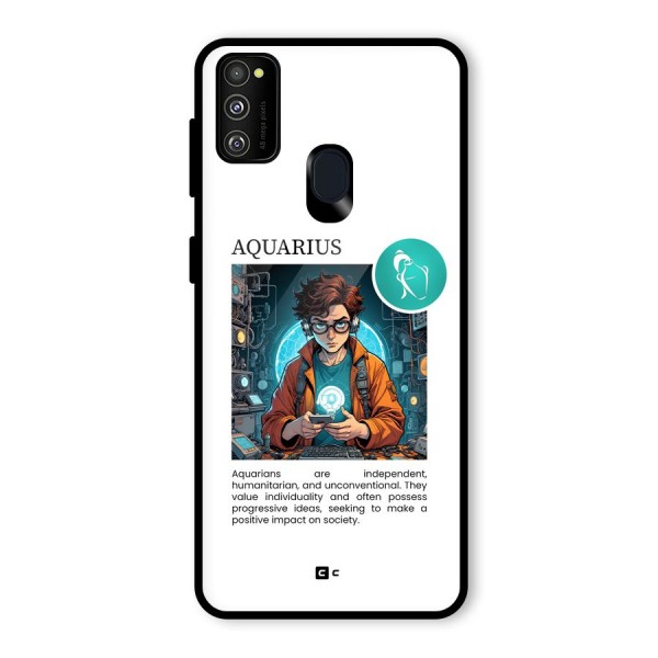 Admire Aquarius Glass Back Case for Galaxy M21