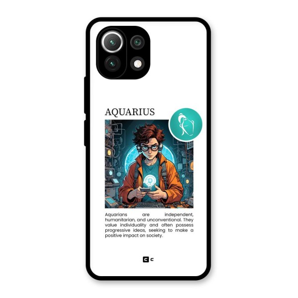 Admire Aquarius Glass Back Case for Mi 11 Lite