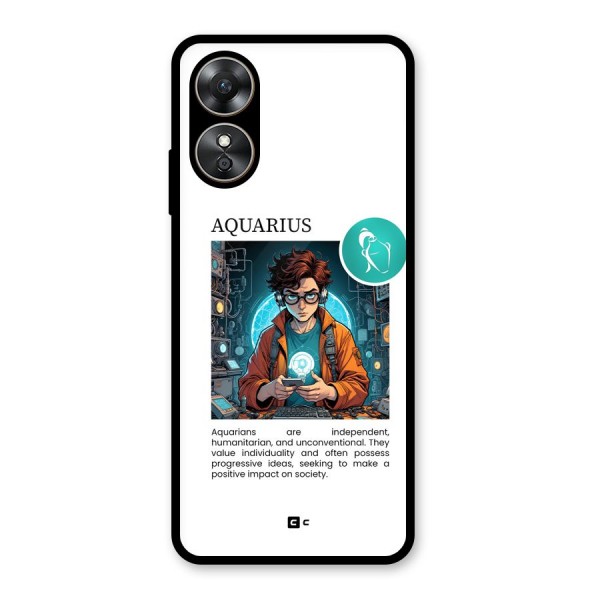 Admire Aquarius Glass Back Case for Oppo A17