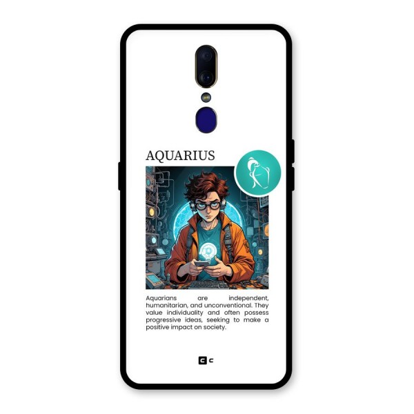 Admire Aquarius Glass Back Case for Oppo F11