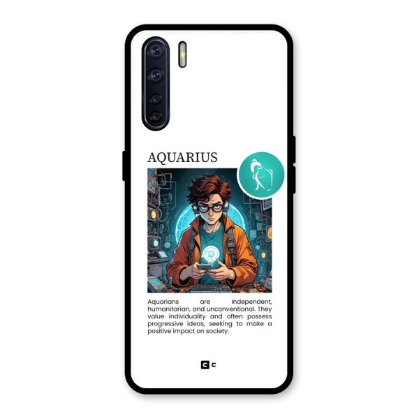 Admire Aquarius Glass Back Case for Oppo F15