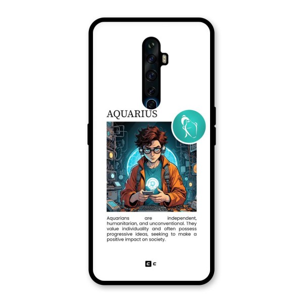 Admire Aquarius Glass Back Case for Oppo Reno2 F