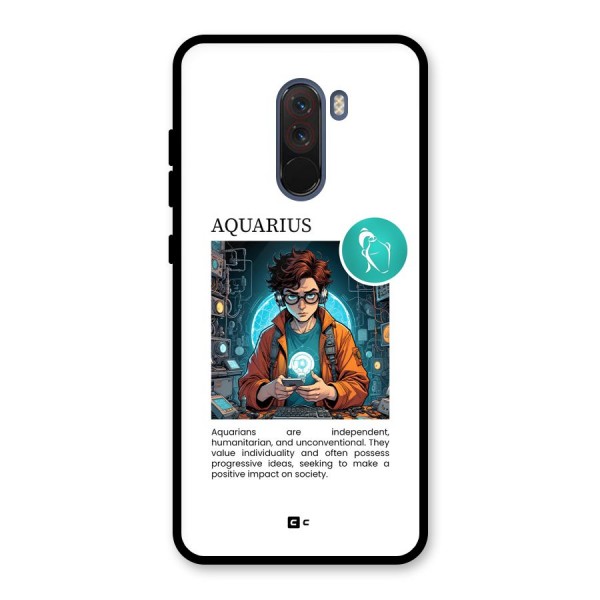 Admire Aquarius Glass Back Case for Poco F1