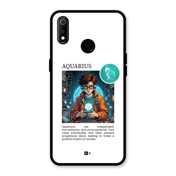 Admire Aquarius Glass Back Case for Realme 3i