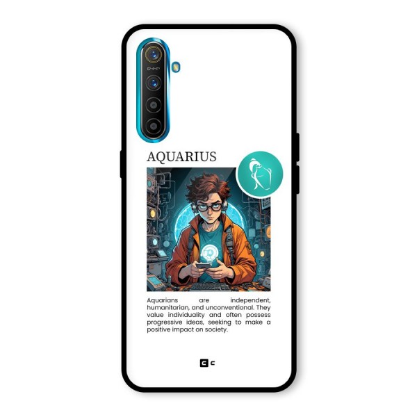 Admire Aquarius Glass Back Case for Realme X2