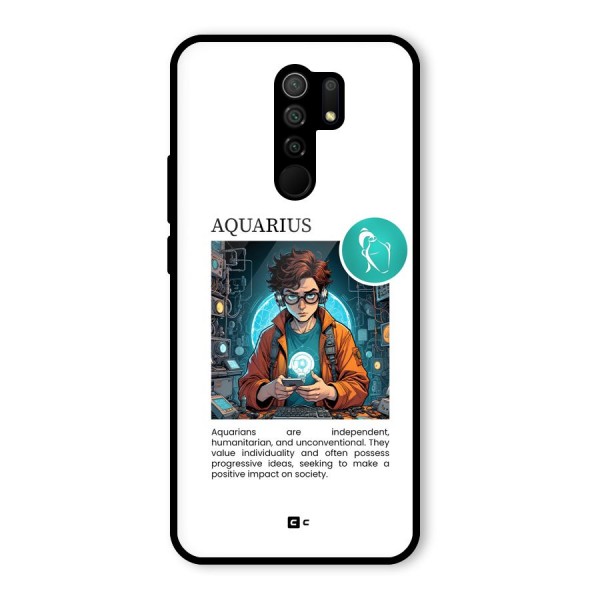 Admire Aquarius Glass Back Case for Redmi 9 Prime