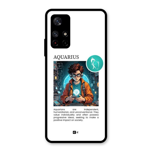 Admire Aquarius Glass Back Case for Redmi Note 11T 5G
