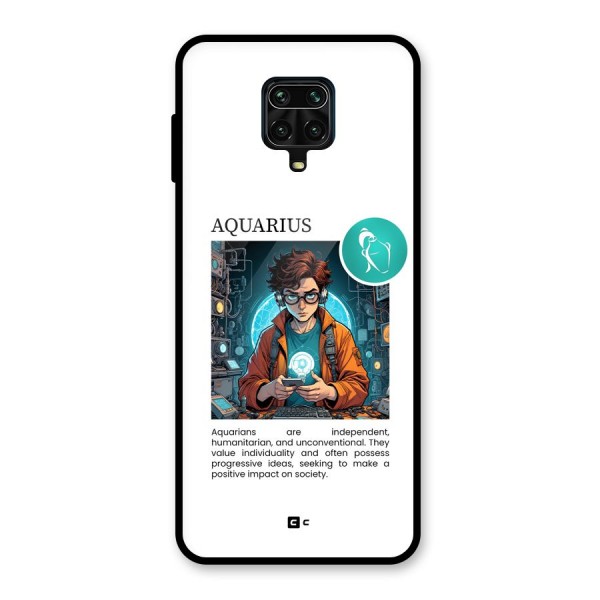 Admire Aquarius Glass Back Case for Redmi Note 9 Pro