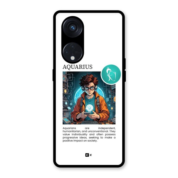 Admire Aquarius Glass Back Case for Reno8 T 5G