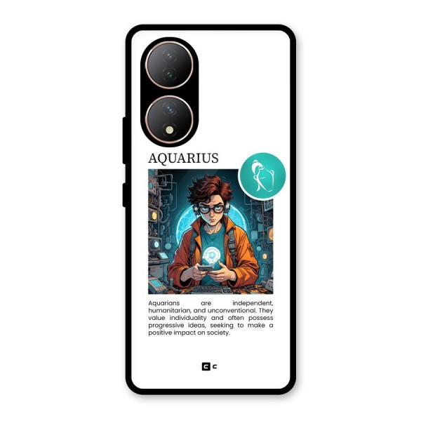 Admire Aquarius Glass Back Case for Vivo T2