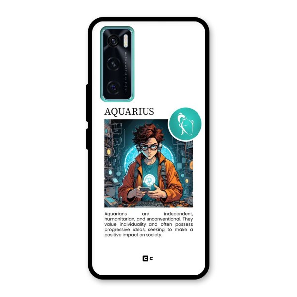 Admire Aquarius Glass Back Case for Vivo V20 SE