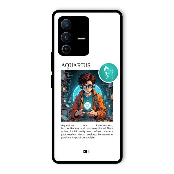 Admire Aquarius Glass Back Case for Vivo V23 Pro