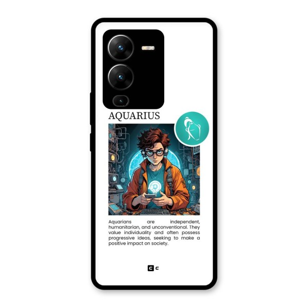 Admire Aquarius Glass Back Case for Vivo V25 Pro