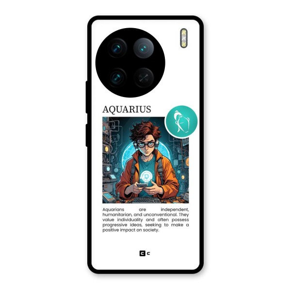 Admire Aquarius Glass Back Case for Vivo X90 Pro