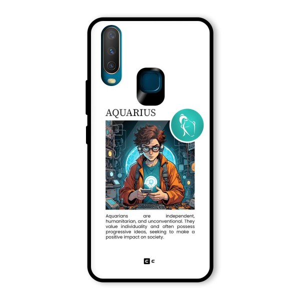 Admire Aquarius Glass Back Case for Vivo Y12