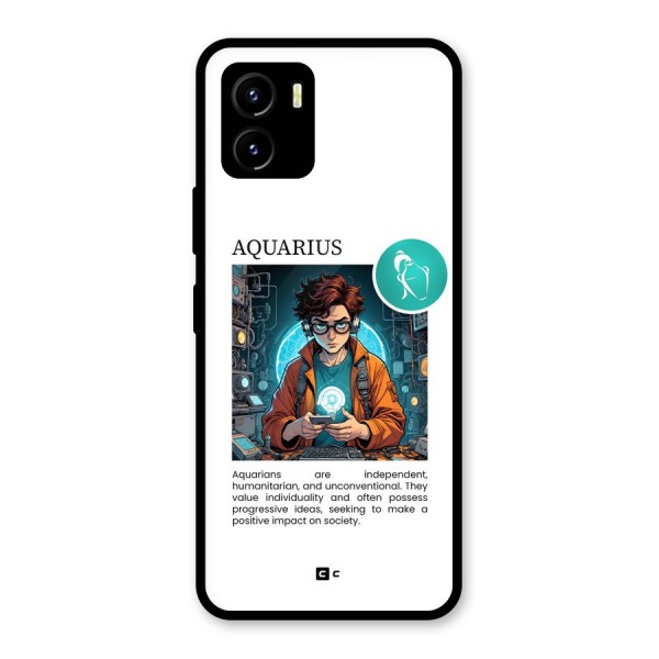 Admire Aquarius Glass Back Case for Vivo Y15s