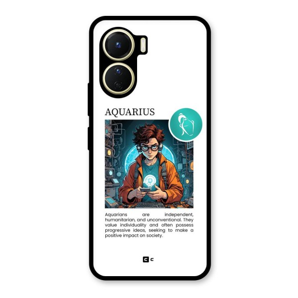 Admire Aquarius Glass Back Case for Vivo Y56