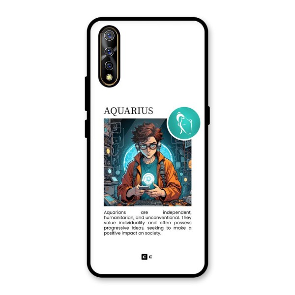 Admire Aquarius Glass Back Case for Vivo Z1x