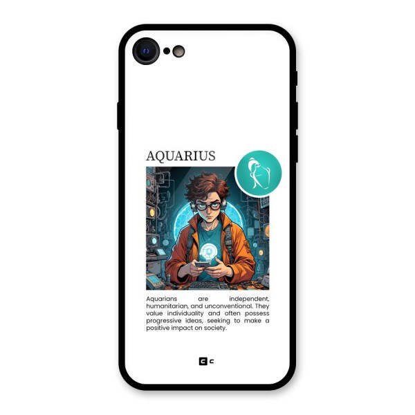 Admire Aquarius Glass Back Case for iPhone 8