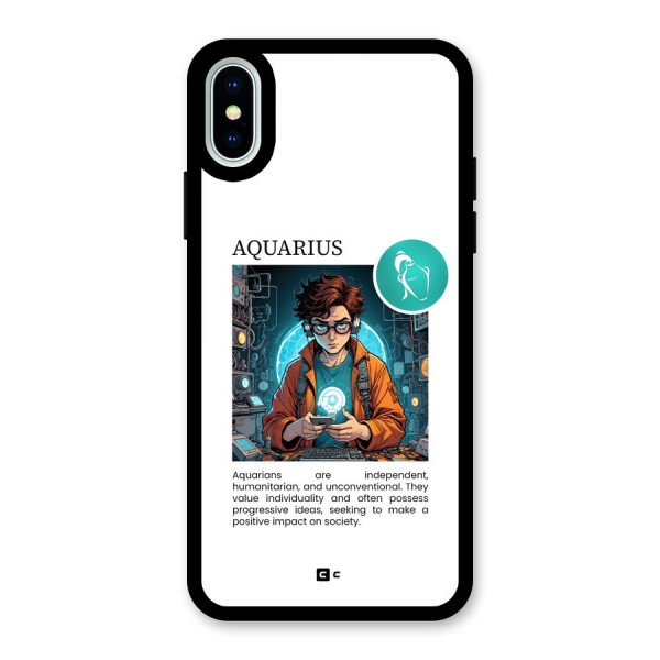 Admire Aquarius Glass Back Case for iPhone X