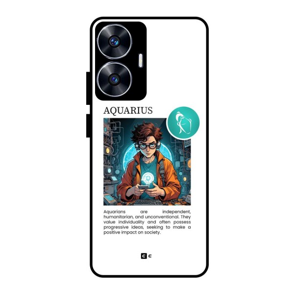 Admire Aquarius Glass Back Case for realme C55