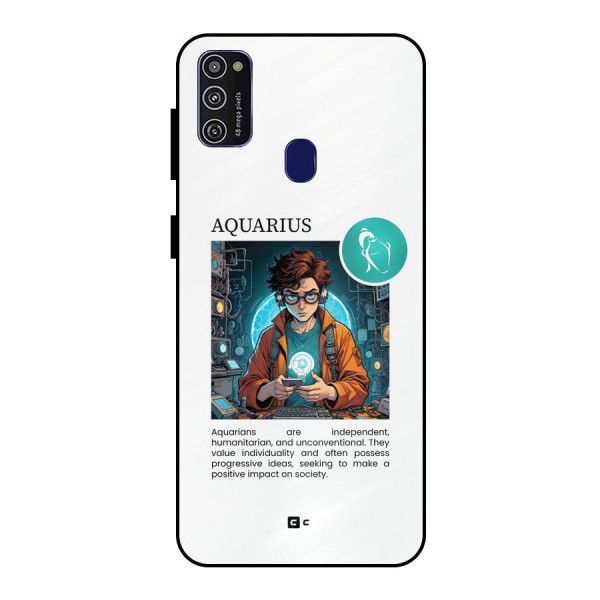 Admire Aquarius Metal Back Case for Galaxy M21