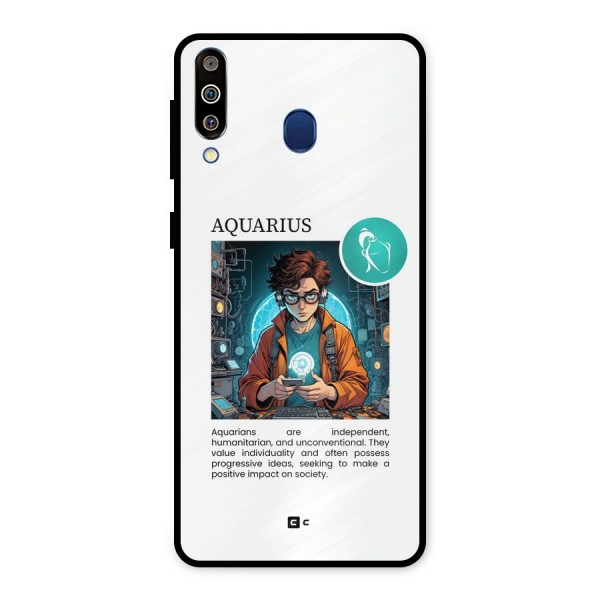 Admire Aquarius Metal Back Case for Galaxy M30