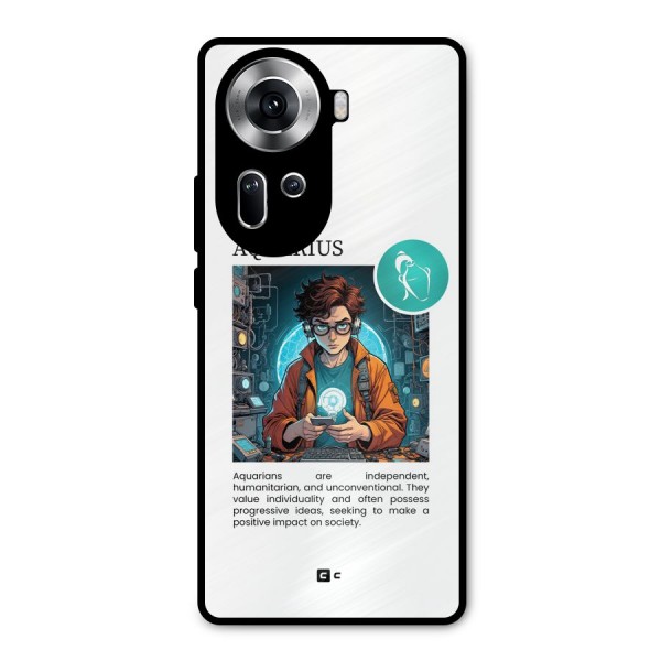 Admire Aquarius Metal Back Case for Oppo Reno11 5G