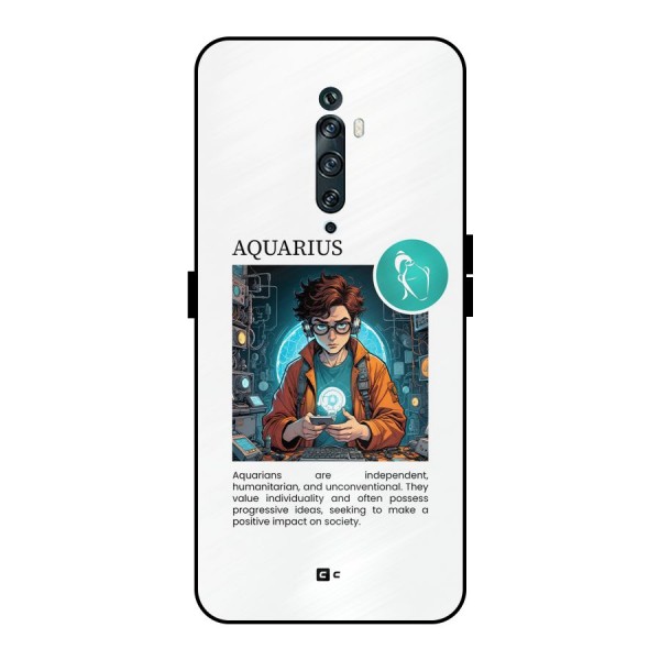 Admire Aquarius Metal Back Case for Oppo Reno2 F