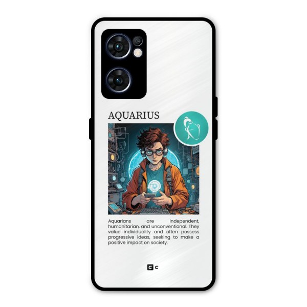 Admire Aquarius Metal Back Case for Oppo Reno7 5G