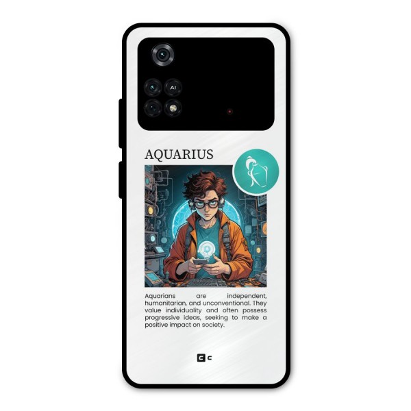 Admire Aquarius Metal Back Case for Poco M4 Pro 4G