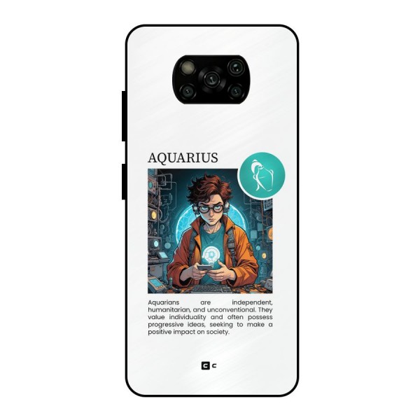 Admire Aquarius Metal Back Case for Poco X3