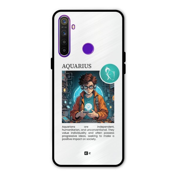 Admire Aquarius Metal Back Case for Realme 5i