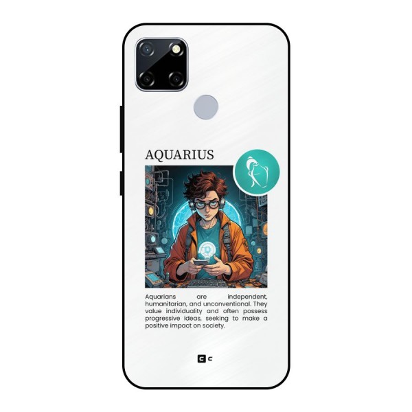 Admire Aquarius Metal Back Case for Realme Narzo 20