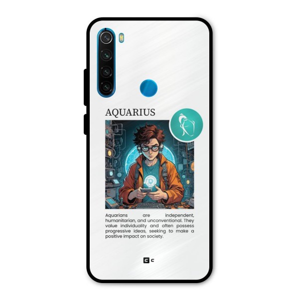 Admire Aquarius Metal Back Case for Redmi Note 8