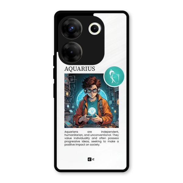 Admire Aquarius Metal Back Case for Tecno Camon 20 Pro