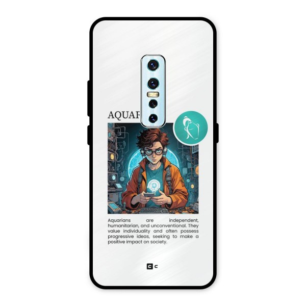 Admire Aquarius Metal Back Case for Vivo V17 Pro