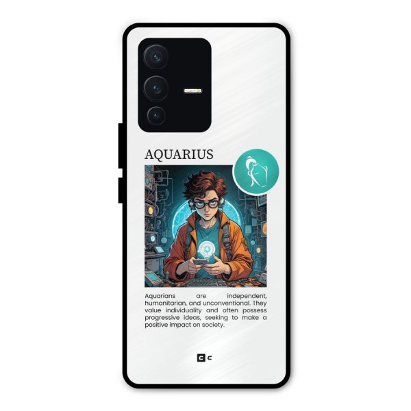 Admire Aquarius Metal Back Case for Vivo V23 Pro