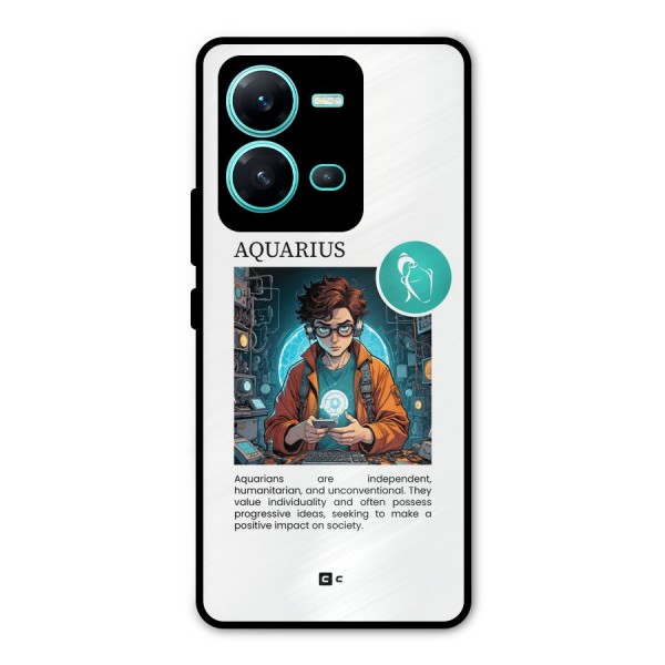 Admire Aquarius Metal Back Case for Vivo V25