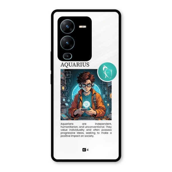 Admire Aquarius Metal Back Case for Vivo V25 Pro