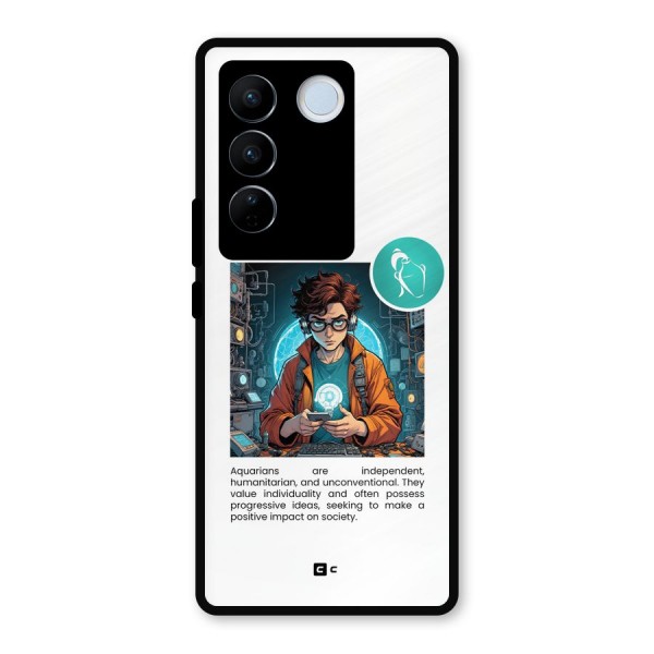 Admire Aquarius Metal Back Case for Vivo V27