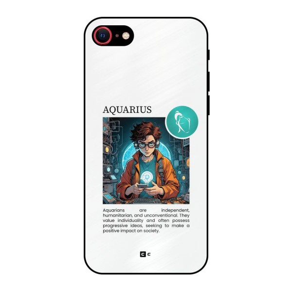 Admire Aquarius Metal Back Case for iPhone 8