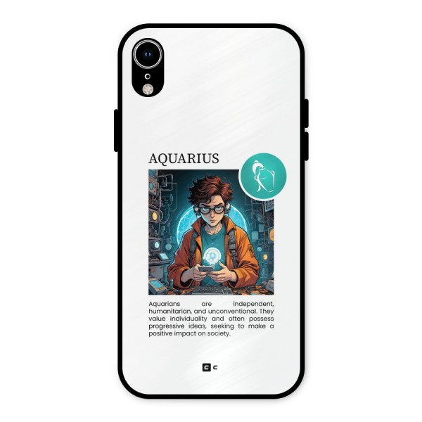 Admire Aquarius Metal Back Case for iPhone XR