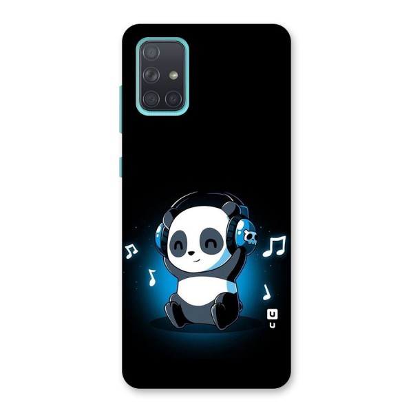 Adorable Panda Enjoying Music Back Case for Galaxy A71