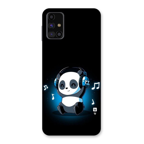 Adorable Panda Enjoying Music Back Case for Galaxy M31s