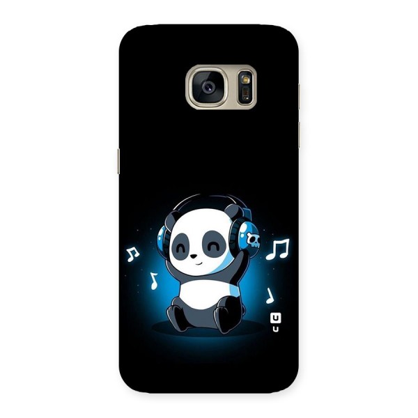 Adorable Panda Enjoying Music Back Case for Galaxy S7