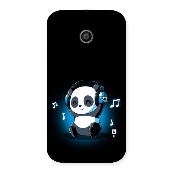 Adorable Panda Enjoying Music Back Case for Moto E