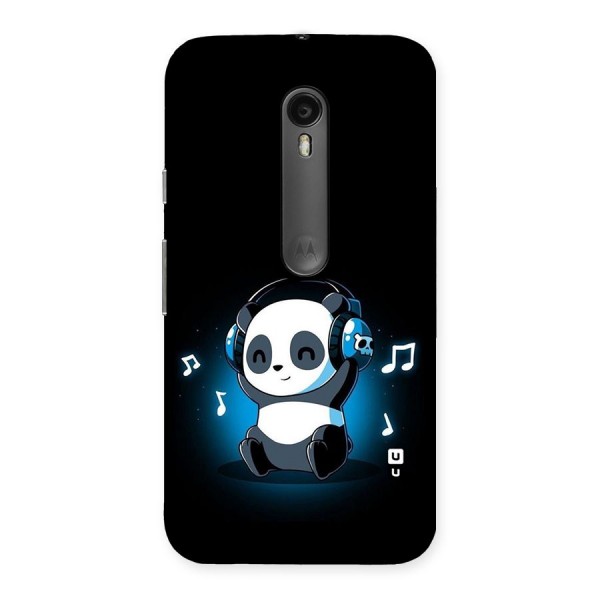 Adorable Panda Enjoying Music Back Case for Moto G3