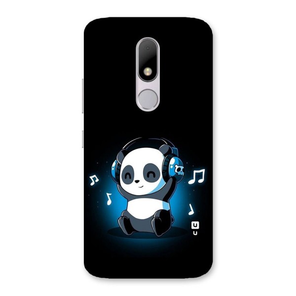 Adorable Panda Enjoying Music Back Case for Moto M